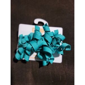Gymboree Green scene curlies hair clips nwt